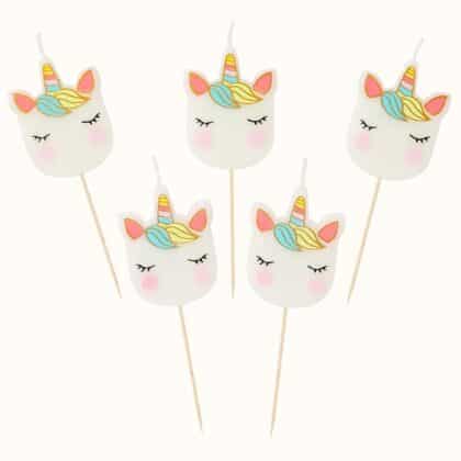 Party Unicorn Birthday Candles - 5 Pack