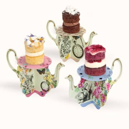 Alice in Wonderland Teapot Cake Stands (6 Pack)